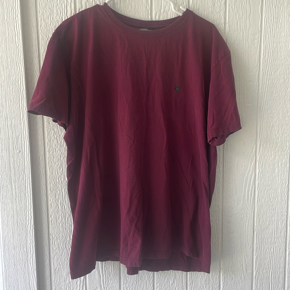 Mens Polo Ralph Lauren burgundy crewneck tee sz XL
